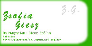 zsofia giesz business card